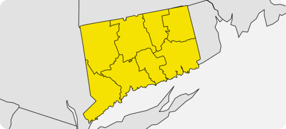 map of CT